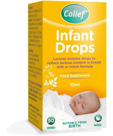 Colief Infant Drops - 15ml Lactase Enzyme to Reduce Lactose in Breast Milk & Formula - Buy Online on GoSupps.com