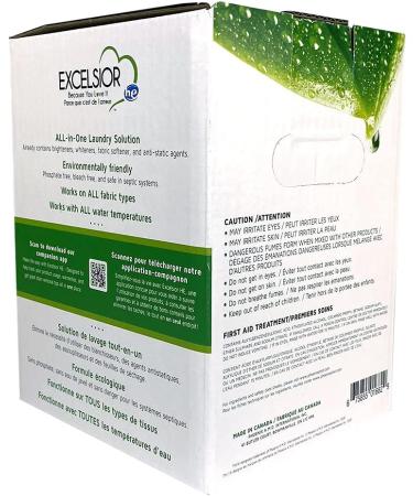 Excelsior Laundry Detergent with Stain Remover - Eco-Friendly & Biodegradable 3L - Fresh Scent for All Washers - Buy Online on GoSupps.com
