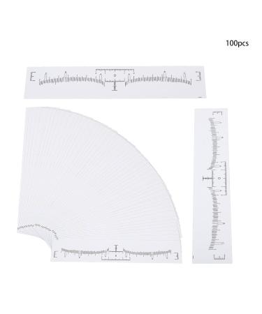 100pcs Disposable Brow Ruler - Transparent Microblading Stickers for Perfect Symmetrical Eyebrows | International Shipping - Buy Online on GoSupps.com