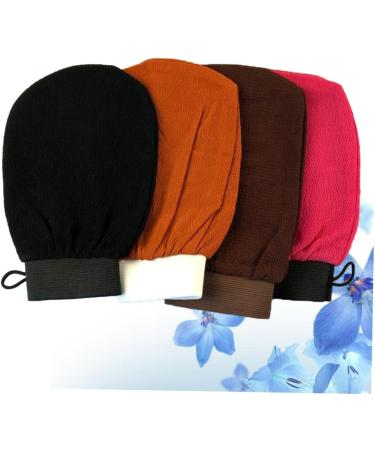 4pi ces Exfoliant Corps Gommage Set De De Bain Pour liminer Peaux Mortes Nettoyage Profondeur Noir Orange Marron Rose Rouge - Buy Online on GoSupps.com