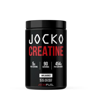 Jocko Fuel Creatine Monohydrate Powder - Creatine for Men & Women, Dietary Supplement for Athletic Performance & Muscle Growth, 90 Servings 16 oz (Unflavored)