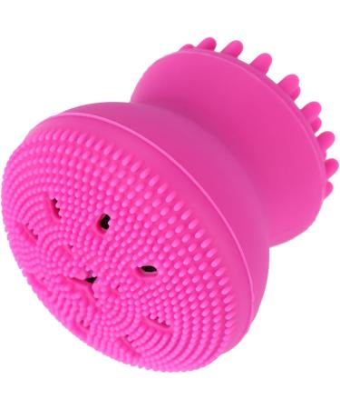 Facial Cleansing Brush Silicone Face Brush Handheld for Sensitive Delicate Dry Skin(Rose Red) - Buy Online on GoSupps.com