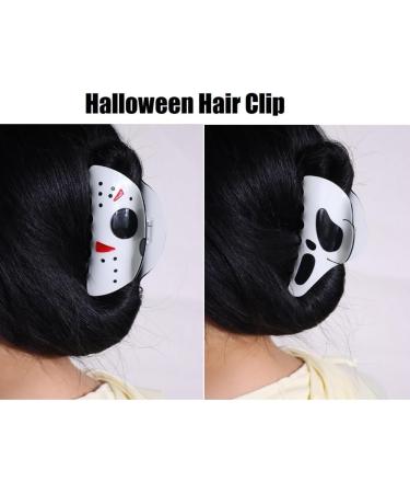 Lizien Halloween Hair Clip Hairpin Headwear Funny 10cm Mask Barrette Sharks Clip Hair Accessories for Women Stylish - B - Buy Online on GoSupps.com