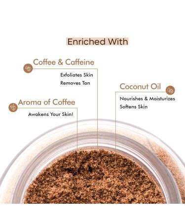 Exfoliating Coffee Body Scrub for Tan Removal - m_caffeine | Soft & Smooth Skin | Unisex De-Tan Scrub with Coconut Oil | 100g - Buy Online on GoSupps.com
