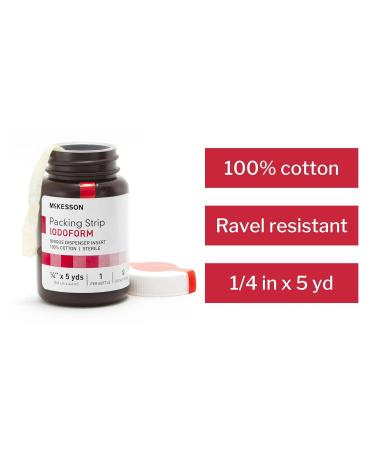 Mckesson Sterile Iodoform Cotton Packing Strip - 1/4 x 5 yds (12 Count) - Buy Online on GoSupps.com
