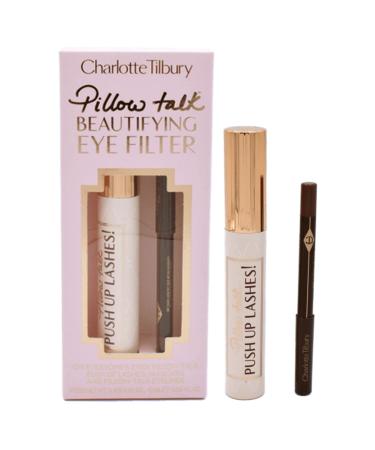 Charlotte Tilbury Pillow Talk Mascara & Eyeliner Beautifying Eye Filter Set:: Push Up Lashes Volumizing & Lengthening Mascara for Eyelashes and Pillow Talk Eyeliner - Buy Online on GoSupps.com