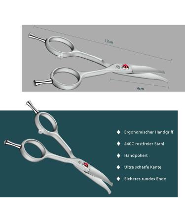 Purple Dragon Curved Dog Scissors - Small Pet Grooming Shears with Safety Round Head & Professional Gray Coating - Buy Online on GoSupps.com