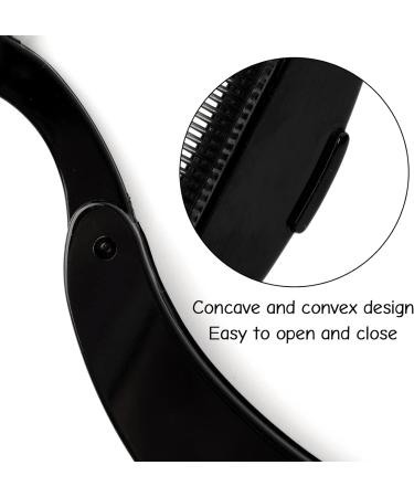 GCQQ Folding Eyelash Separator Comb - Metal Teeth, Fine Lash Comb for Eyelash Lift and Brow Waxing - 2PCS (Black) - Buy Online on GoSupps.com