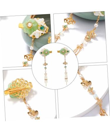 Beaupretty 3 Pairs Tassel Hair Clip Japanese Hanfu Hair Accessories Jade Chinese Hair Accessories for Women Chinese Hair Tassel Wedding Hair Clip Hair Clips Pearl Flower Jade The Flowers Miss - Buy Online on GoSupps.com