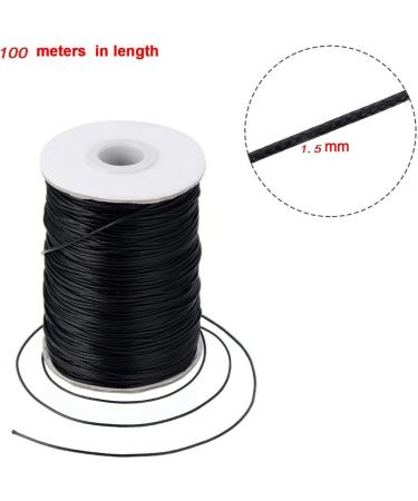1.5mm/100 Yards Black Nylon Braided Lift Shade Cord - Blind Shade Mini Blind Cord Replacement String for Gardening, Plant, and Crafts - Buy Online on GoSupps.com
