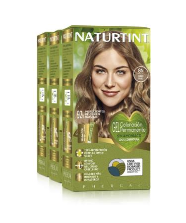 Natureint Biobased |Hair color without ammonia |8n wheat blonde |High proportion of natural ingredients3 pack |510 ml 8n.Wheat blonde 170 ml (3 pack) - Buy Online on GoSupps.com