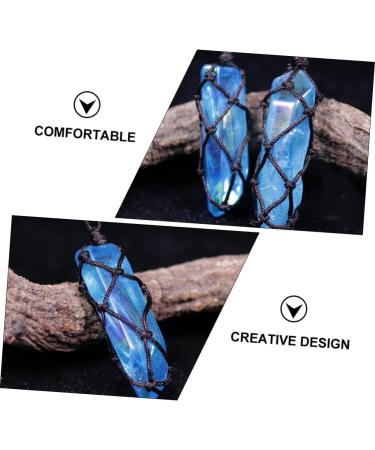 DOITOOL 1pc Woven Mesh Pendant Handmade Necklaces Decorative Necklace Neck Pendant To Weave Single Crystal - Buy Online on GoSupps.com