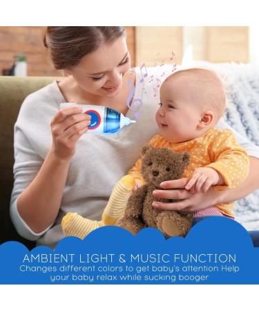 Electric Baby Nasal Aspirator - Rechargeable Snot Remover with 3 Suction Levels - Baby Mucus Cleaner with Music and Light Function White - Buy Online on GoSupps.com