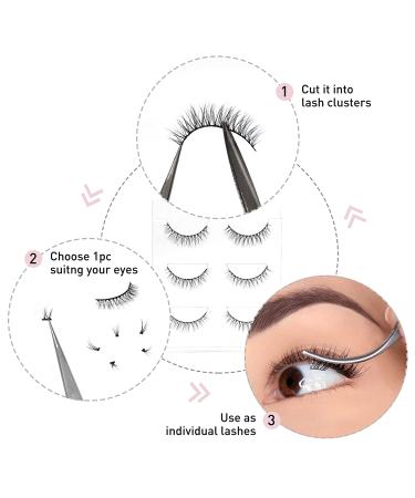 Frihappy 3D Wispy Lashes - Hand-made 100% Human Hair & Mink, Natural Look, Reusable Fake Eyelashes Pack - Buy Online on GoSupps.com