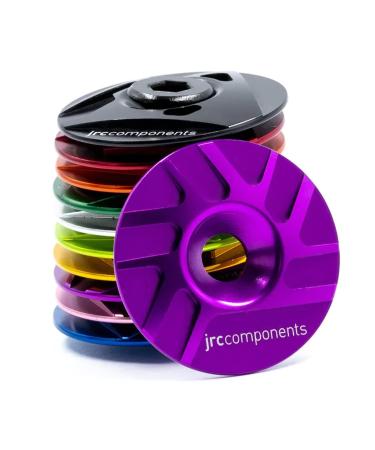 JRC Components Headset Stem Top Cap | Lightweight Aerospace Grade 6061-T6 Aluminium Topcap & Bolt | Compatible with All Road & Mountain 1-1/8" Steerer Pathway Purple