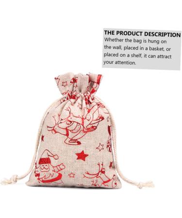 KOMBIUDA 1 Set Countdown Christmas Bag Candy Bags Advent Calendar Banner Christmas Storage Bags Linen Red 10x14x0.5cm Red - Buy Online on GoSupps.com