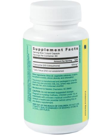 Buy NATALIST CoQ10 Ubiquinone 120 mg - Daily Fertility Vitamin & Antioxidant Support for Men & Women - Vegan Non-GMO 60 Liquid Capsules - Buy Online on GoSupps.com