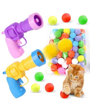 Ranjima cat toys balls 100 pieces of interactive cat toys ball cat ball kitten kitten toys plush ball interactive launch training noiseless cat toys for cats indoor