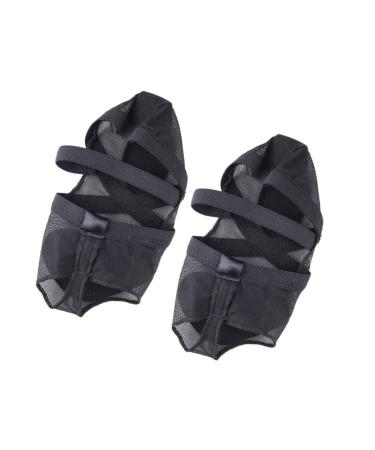 GLEAVI 1 Pair Foot Pads Durable Insole Pads Sandal Heel Belt Lace Anti Loose Shoes Strap Foot Cushions Ball Forefoot Insoles Pad Sandal Heels Toe Front Pad Fitness Soft Microfiber Black 15.5x8.8cm