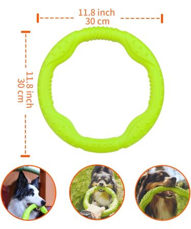 Laroo Dog Frisbee - Durable Water Toy for Medium & Large Dogs | Summer Pet Training Disc 30cm Green - Buy Online on GoSupps.com
