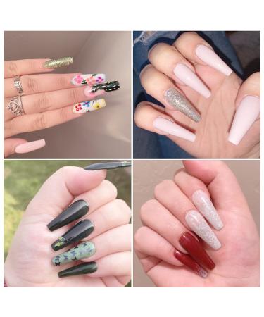 Nonmol 240PCS Extra Long Clear Coffin Nail Tips - XXL Ballerina Acrylic Fake Nails with Box - 12 Sizes for Nail Salons and DIY Nail Art - Buy Online on GoSupps.com