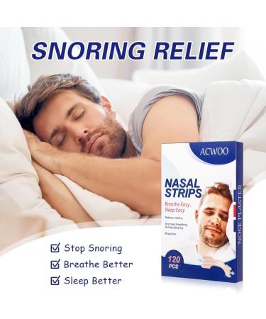 ACWOO Nasal Strips - 120PCS Anti Snore Nose Strips for Snoring Relief and Nasal Congestion - Breathe Better and Sleep Well - Men & Women - Buy Online on GoSupps.com