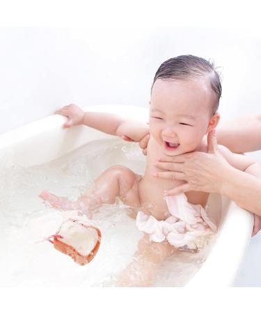 Healifty Fruit Bread Body Scrubber Shower Ball for Kids - Gentle Exfoliating Bath Sponge - Light Yellow - Buy Online on GoSupps.com