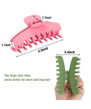 Hitituto Big Hair Claw Clips 6 Pack - Matte & Nonslip, Ideal for Thick & Thin Long Hair, Large Banana & Jaw Clips Hair Holder for Women - Buy Online on GoSupps.com