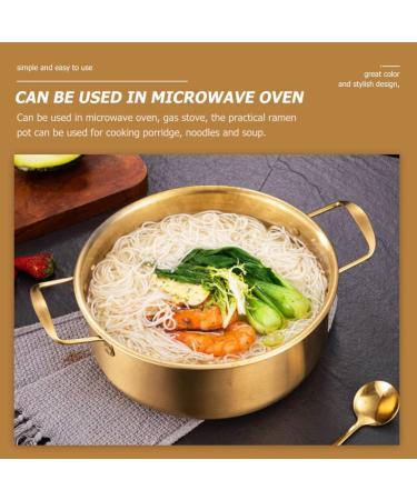 Stainless Steel Gold Kitchen Ramen Noodle Kitchen Korean Ramen Cooking Kitchen for Noodle Kitchen (Color : Golden Size : 26X18X8.5CM) (Gold 28X20X9CM) - Buy Online on GoSupps.com