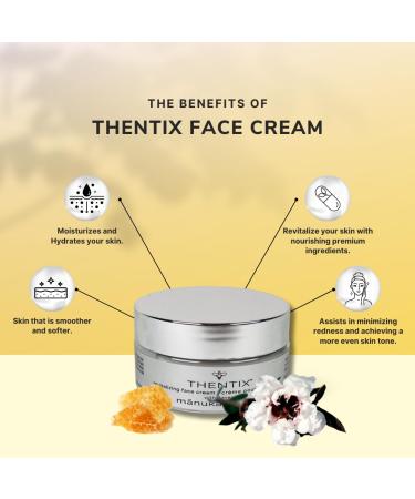 Manuka Honey Face Cream 2oz - Moisturizer for Dry Sensitive Skin | Unisex Skin Care - Buy Online on GoSupps.com