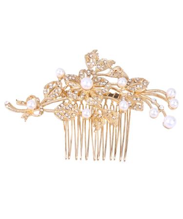 DOITOOL Rhinestone Hair Accessories Crystal Headpiece Bridal Headpiece Rhinestone Hair Clip Womens Barrettes for Hair Womens Hair Clips Hair Jewels for Women Tiara The Flowers Bride Comb