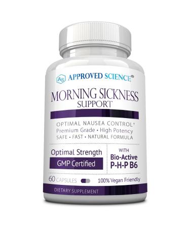 Approved Science Morning Sickness Support - Ginger Bioactive Vitamin B6-60 Capsules - Vegan 1