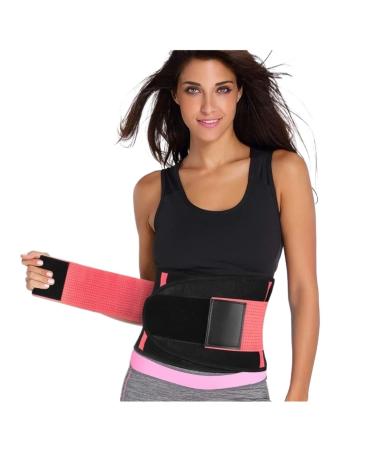 Back Brace Lumbar Support Back Brace Waist Decompression Belt Spine Breathable Lumbar Support Corset Waist Belt(Pink X-Large) X-Large Pink