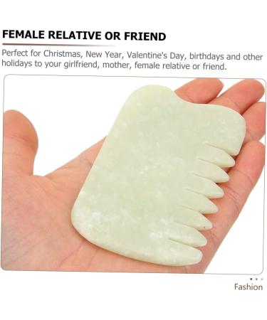 JECOMPRIS Jade Gua Sha Massage Device - Scalp Massager & Trigger Point Tool | Compact Hair Combs from Xiuyu China - Buy Online on GoSupps.com