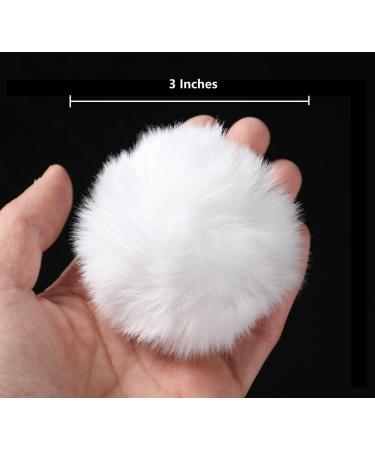Large White Pom Pom Balls - 3 Inches - 20 Pieces - DIY Crafts Costume Accessory - Buy Online on GoSupps.com