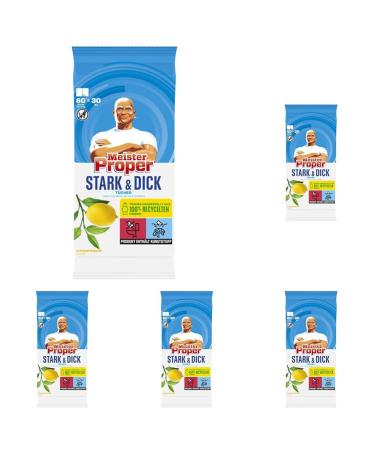 Master Proper Strong & thick all -purpose cleaning towels Citrus freshness (30 towels) fast and effective cleaning without bleach made from 100% recycled fibers (pack with 5) 30 pieces (5 -pack) cleaning cloths 60 pieces