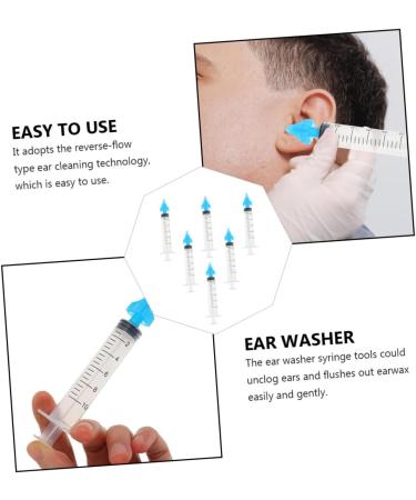 HOLIDYOYO 6Pcs Ear Wax Removal Kit with Flared Head for Safe Ear Cleaning at Home and Salon Smooth Push Design Gentle Water Tool for Adults - Buy Online on GoSupps.com