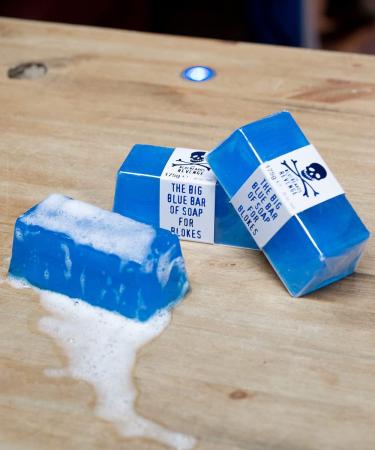 The Bluebeards Revenge Big Blue Men's Moisturising Soap Bar 175g - Gentle on Sensitive Skin - Buy Online on GoSupps.com