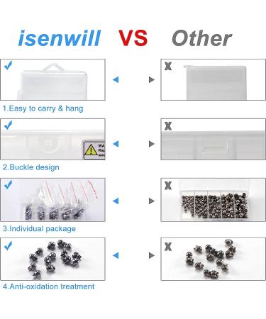 100Pcs Fishing Weights & Sinkers | Round Split Shot Sinker | Removable Lead Egg Sinkers | 5 Sizes 0.007 oz to 0.07 oz | Double Open - Buy Online on GoSupps.com
