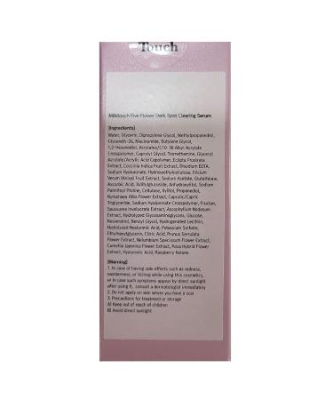 Buy MILK TOUCH 5 Flower Dark Spot Correcting Serum | Vitamin C & Flower Extracts | Hydrating Face Moisturizer for All Skin Types - 1.35 fl oz - Buy Online on GoSupps.com