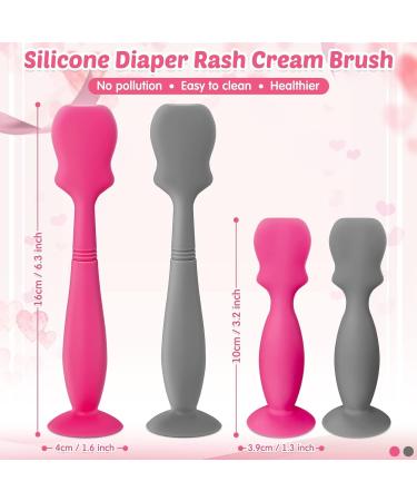 Baby Diaper Cream Spatulas Baby Diaper Rash Cream Applicator With Suction Cup And Humanized Handle Silicone Brush Multi-Purpose Tool BPA-Free Butt Paste Spatula For Newborn Baby Pink - Buy Online on GoSupps.com
