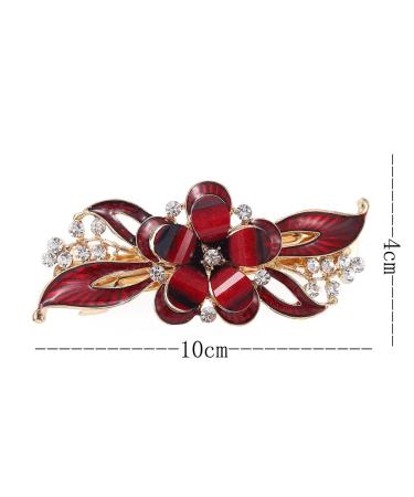 Jovono Red Wedding Hair Clip | Bridal Hairpins & Flower Headpiece for Women & Girls - Perfect Hair Accessories - Buy Online on GoSupps.com