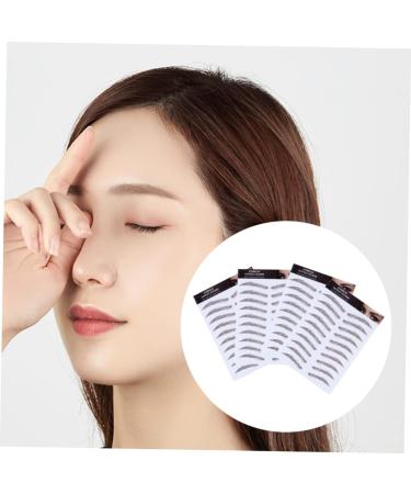 OHPHCALL Authentic Eyebrows 4pcs Eyebrow Stickers Makeup Eyebrow Transfer Brow Shaper Imitation Eyebrow Template 6 Proof 21x15cm Brown - Buy Online on GoSupps.com