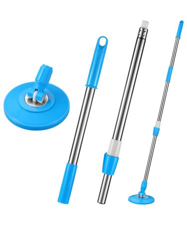 Spin Mop Replacement Handle 360 Degree Spin Mop Pole Handle Replacement Rotating Telescopic Mop Handle Blue Stick for Mop and Head Replacement Spinning Household Cleaning Accessories for Home Cleaning Cute Blue