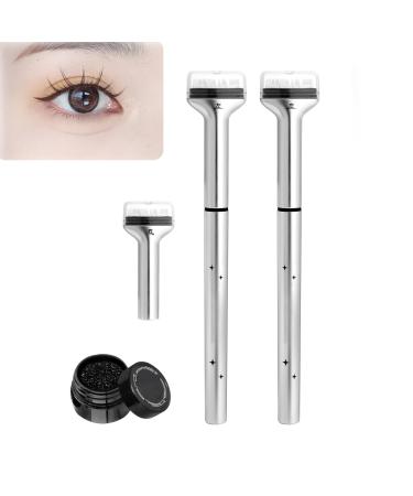 Lower Lash Stamp 2-in-1 Waterproof Sweatproof Eyeliner & Lower Eyelash Stamp Set Lower Lash Stamp Waterproof Lower Eyelash Stamps Quick Eye Makeup Tool (2pcs)