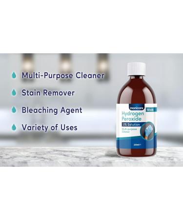 Monicare Hydrogen Peroxide 3% -250ml 10 Vols Clear & Dr. Beckmann Carpet Stain Remover | Removes New and Dried-in Stains | Includes Applicator Brush 250 ml (Pack of 1) + Carpet Stain Remover 650ml - Buy Online on GoSupps.com
