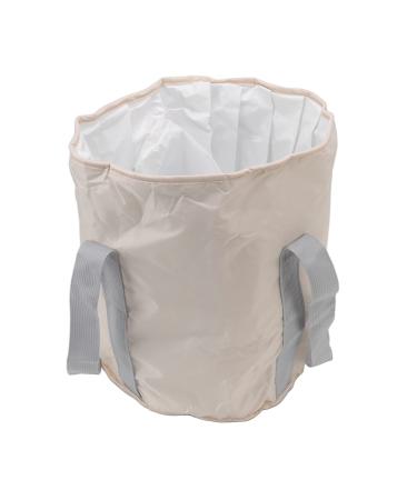 Omabeta Seau de Bain Pliable Pied Spa Pied Pied Sac de Bain Portable Portable Sac de Bain Portable avec Sac de Rangement pour la Randonn e de Voyage la Maison (Beige)