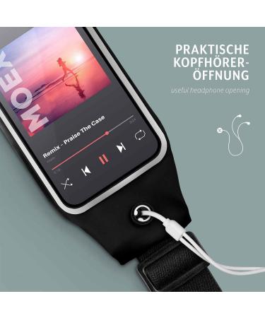 Moex Passel Waterproof Running Bag for Samsung Galaxy A54 5G - Slim Jogging Belt with Viewing Window Flexible Design Black - Buy Online on GoSupps.com