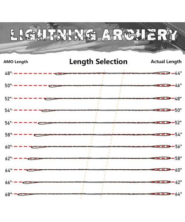 Flemish D97 Bowstring Replacement for Longbow & Recurve Bow - 14-16 Strands - 56-68 inches - AMO 58 - Khaki/Black - Buy Online on GoSupps.com