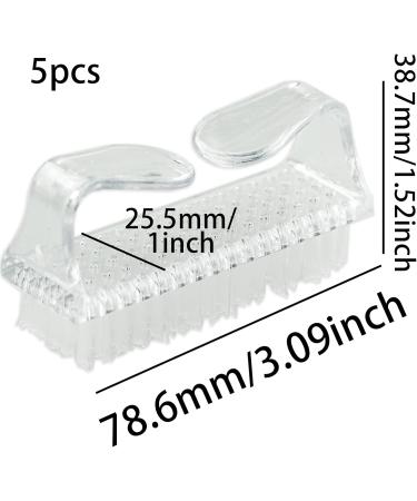 Nail Brush 5 Pieces Handle Nail Brushk Handle Grip Nail Brush Fingernial Brush Cleaner for Toes and Nails Toes Nails (Transparent color  - Buy Online on GoSupps.com
